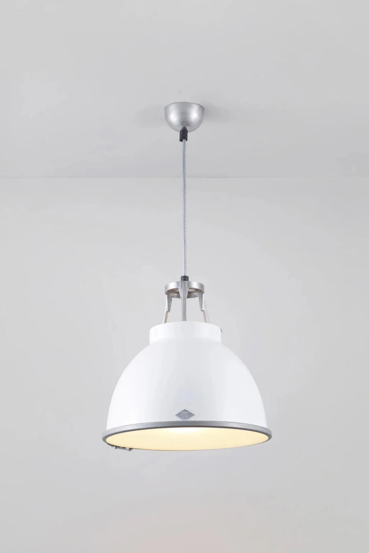 Titan Size 1 Pendant - Original BTC Pendants - White - Etched Glass - HORNE