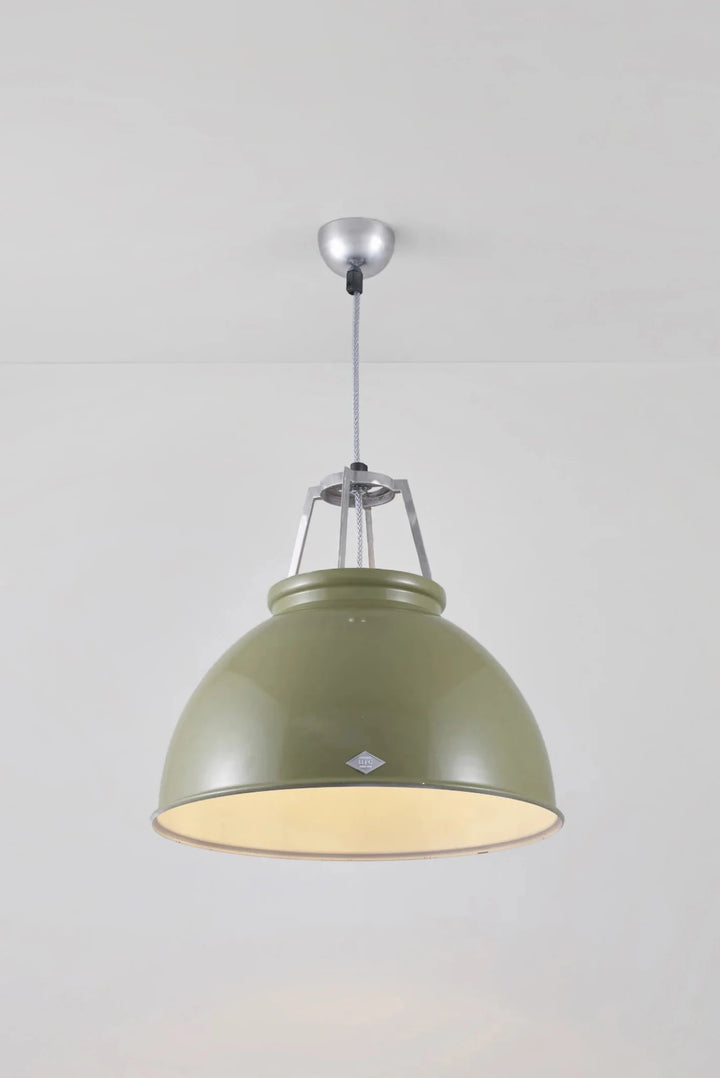 Titan Size 3 Pendant - Original BTC Pendants - Olive Green - White Interior - HORNE