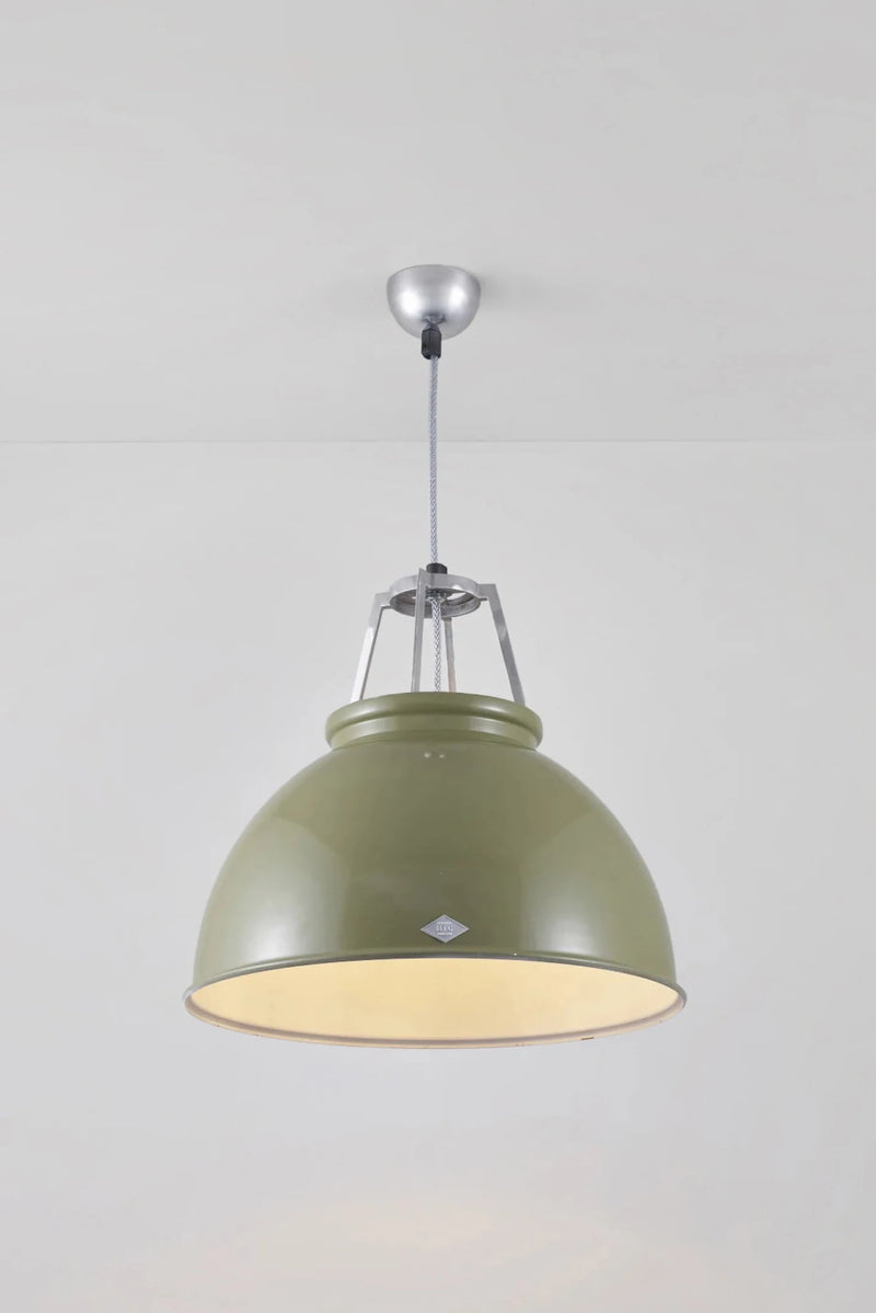 Titan Size 3 Pendant - Original BTC Pendants - Olive Green - White Interior - HORNE