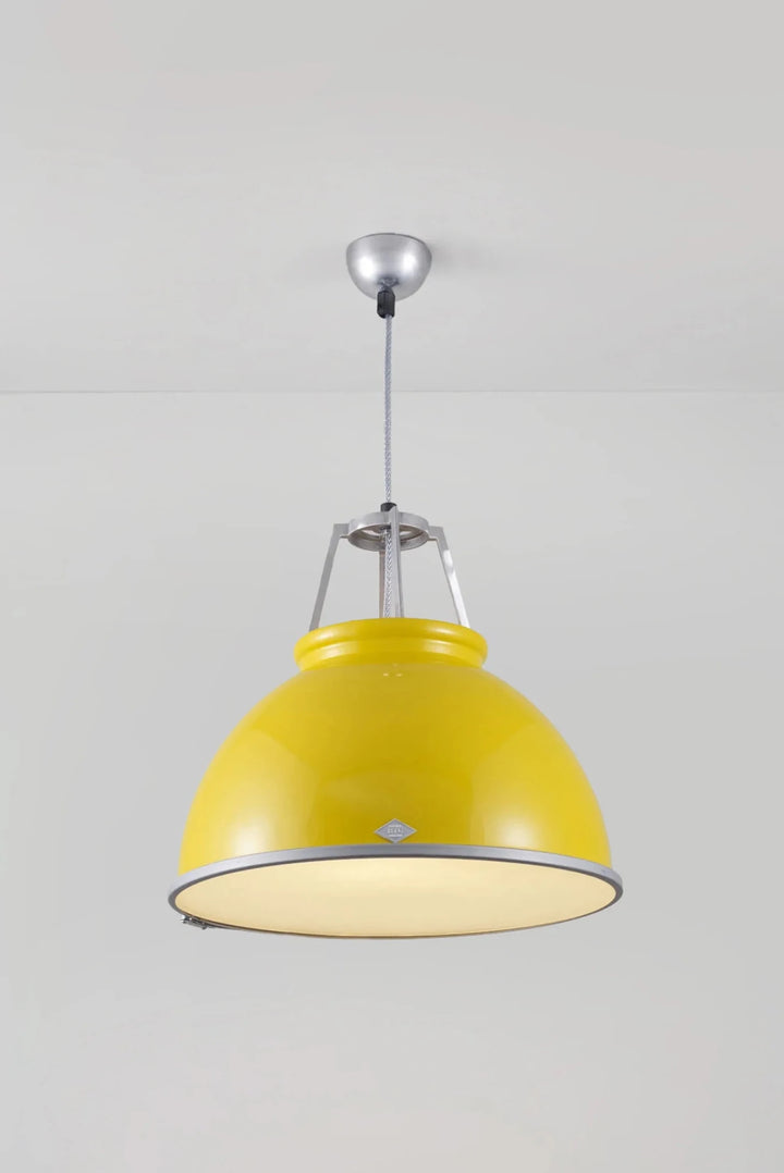 Titan Size 3 Pendant - Original BTC Pendants - Yellow - Etched Glass - HORNE
