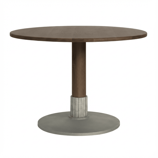 Tock Table Round - Design House Stockholm Tables - Dark Oak - HORNE
