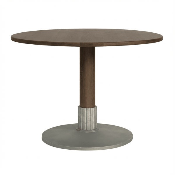 Tock Table Round - Design House Stockholm Tables - Dark Oak - HORNE