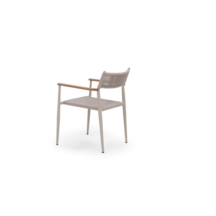 Togo Arm Chair - BETACO Chairs - w/Seat Cushion / Linen Rope / Linen Aluminum / Lorkey 206 - HORNE