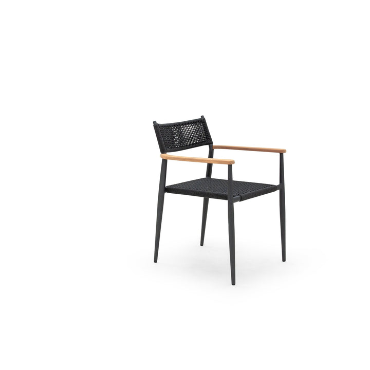Togo Arm Chair - BETACO Chairs - w/Seat Cushion / Linen Rope / Linen Aluminum / Lorkey 206 - HORNE