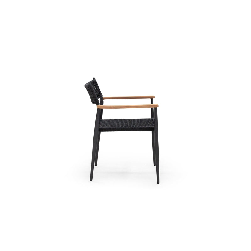 Togo Arm Chair - BETACO Chairs - Black Rope / Black Aluminum - HORNE