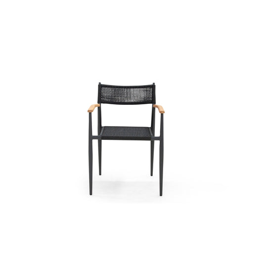 Togo Arm Chair - BETACO Chairs - Black Rope / Black Aluminum - HORNE