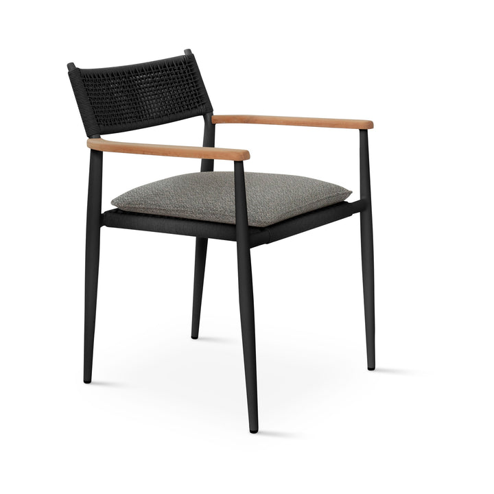 Togo Arm Chair - BETACO Chairs - w/Seat Cushion / Linen Rope / Linen Aluminum / Lorkey 206 - HORNE