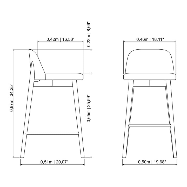 Tonia Counter Stool - Urbia Chairs - HORNE