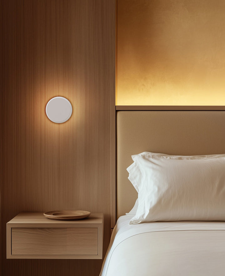 Totem Puck - Pablo Designs - Wall Sconces - White/Walnut - HORNE