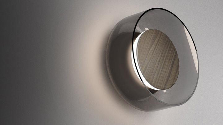 Totem Sconce - Pablo Designs - Wall Sconces - Black/Walnut/Amber - HORNE
