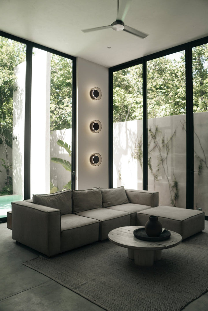 Totem Sconce - Pablo Designs - Wall Sconces - Black/Walnut/Amber - HORNE