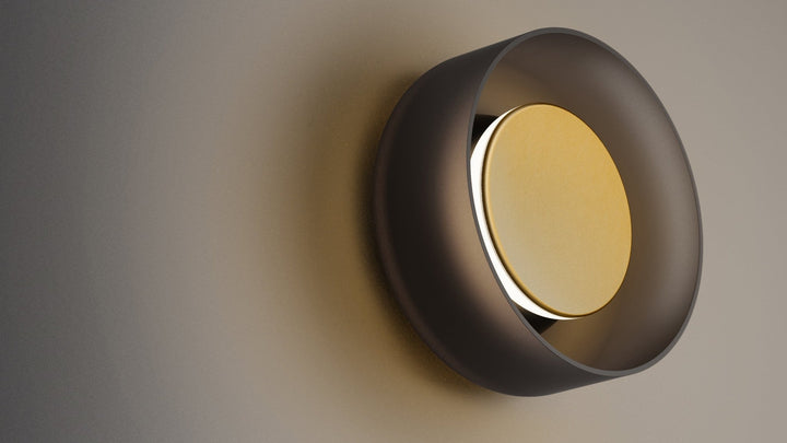 Totem Sconce - Pablo Designs - Wall Sconces - Black/Walnut/Amber - HORNE