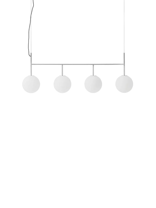TR Bulb Suspension Lamp - Audo Copenhagen Chandeliers - Matte - Polished Steel - HORNE