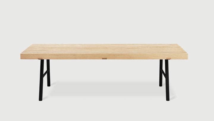 Transit Bench - Gus* Modern Sofas - Black Frame + Natural Ash Seat - HORNE