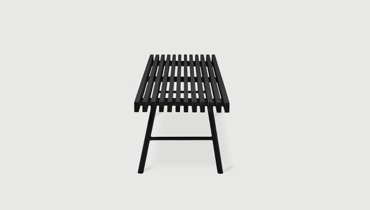 Transit Bench - Gus* Modern Sofas - Black Frame + Natural Ash Seat - HORNE