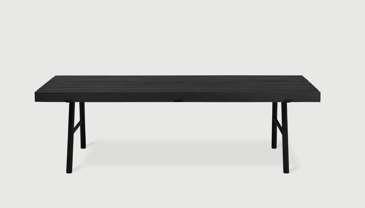 Transit Bench - Gus* Modern Sofas - Black Frame + Natural Ash Seat - HORNE