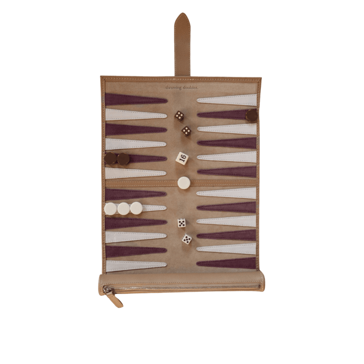 Travel Backgammon Board - Bordeaux - Throwing Doubles Toys & Games > Games > Board Games - HORNE