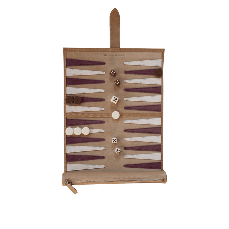 Travel Backgammon Board - Bordeaux - Throwing Doubles Toys & Games > Games > Board Games - HORNE
