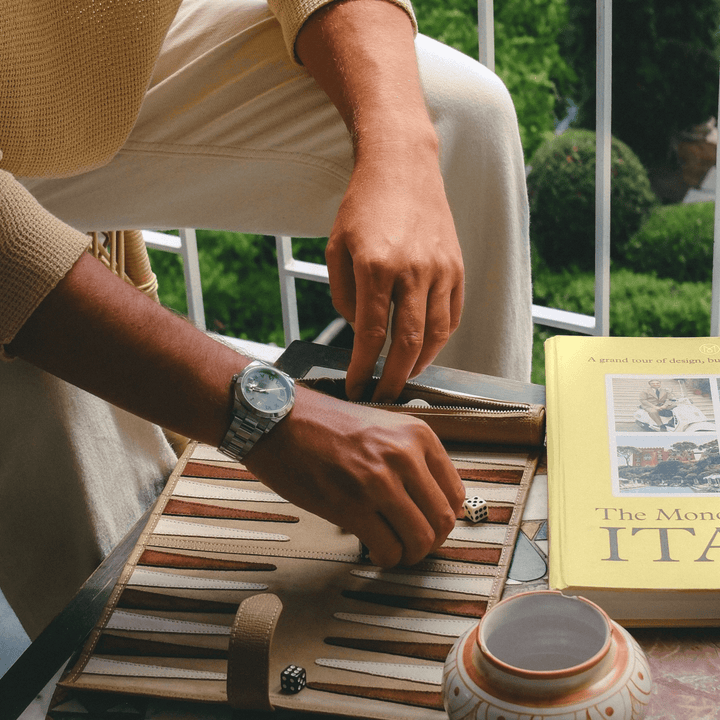 Travel Backgammon Board - Byron - Throwing Doubles Toys & Games > Games > Board Games - HORNE