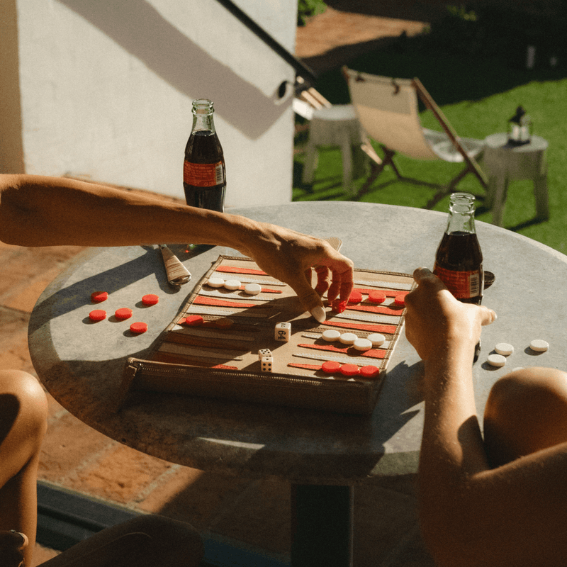 Travel Backgammon Board - Monaco - Throwing Doubles Toys & Games > Games > Board Games - HORNE