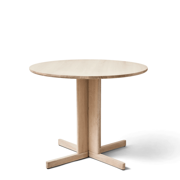Trefoil Round Table - Form + Refine Tables + Desks - White Oak - HORNE