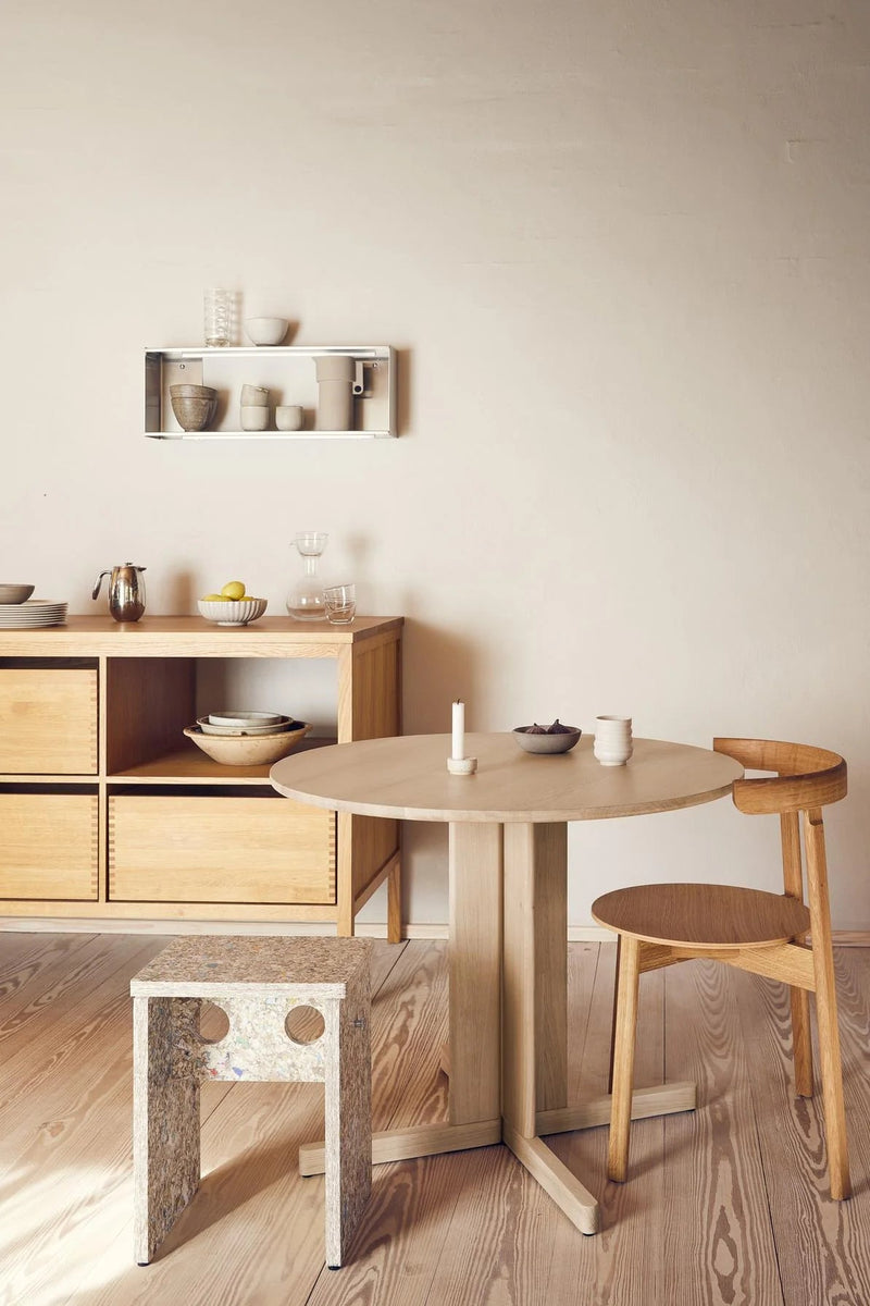 Trefoil Round Table - Form + Refine Tables + Desks - Oak - HORNE