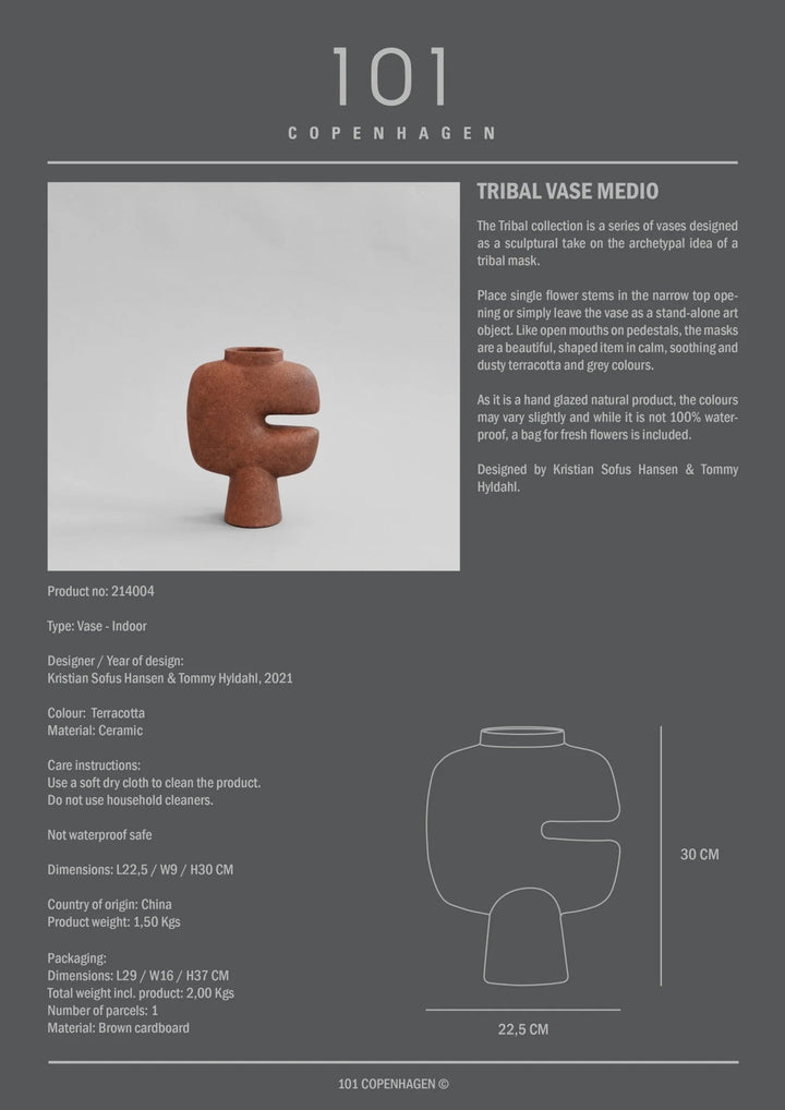 Tribal Vase - 101 Copenhagen Vases - Mini - Sand - HORNE