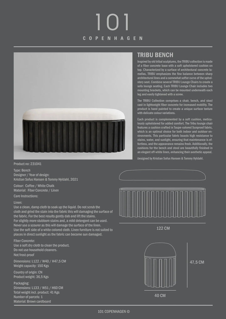 Tribu Bench - 101 Copenhagen Stools + Benches + Ottomans - HORNE