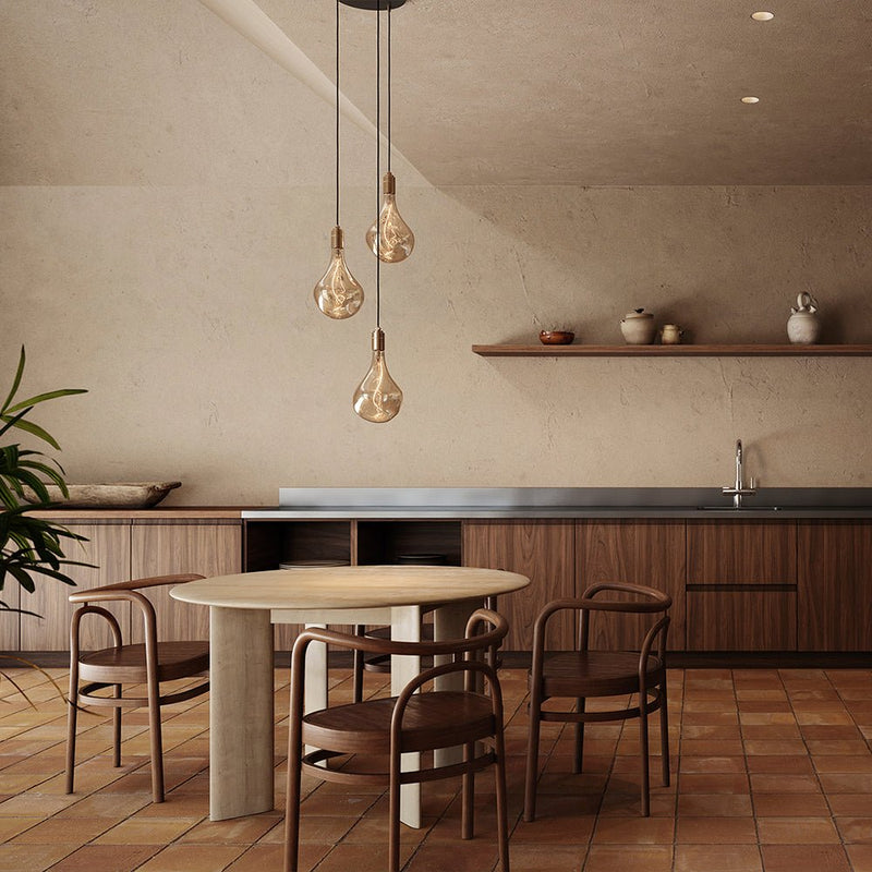 Triple Pendant Voronoi III - Tala Cluster Pendants - Brass + Voronoi III - HORNE
