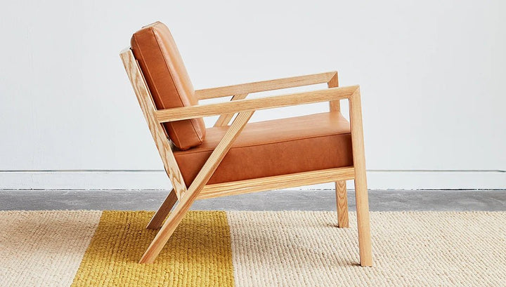 Truss Chair - Gus* Modern Chairs - Truss Lounge Chair Vintage Smoke Ash Natural - HORNE