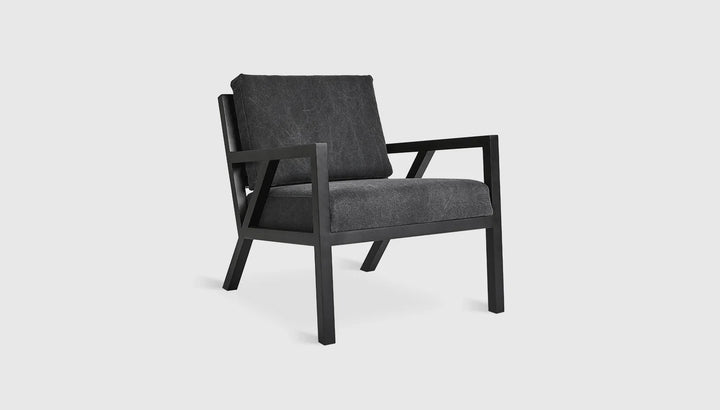 Truss Chair - Gus* Modern Chairs - Truss Lounge Chair Vintage Mineral Ash Black - HORNE
