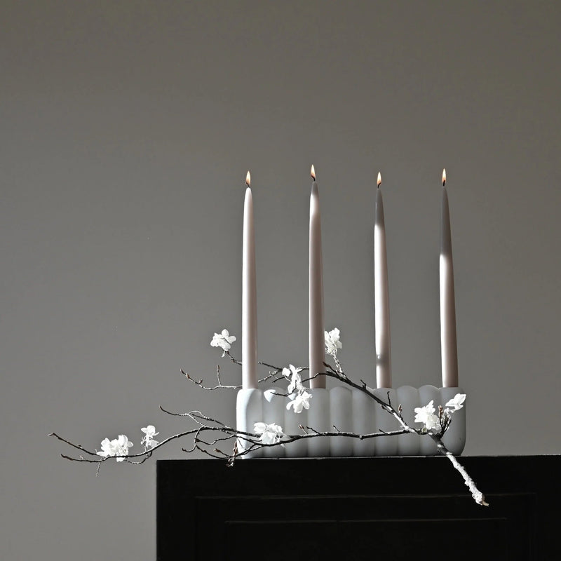 Tube Candle Holder - 101 Copenhagen Candle Holders - Big - Bone White - HORNE