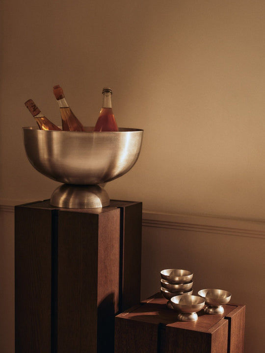 Tumbled Champagne Cooler - 38 - Stainless Steel - Ferm Living Serveware - HORNE