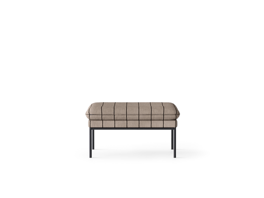 Turn Pouf - Ferm Living Stools + Benches + Ottomans - Pasadena - Sand/Black - HORNE
