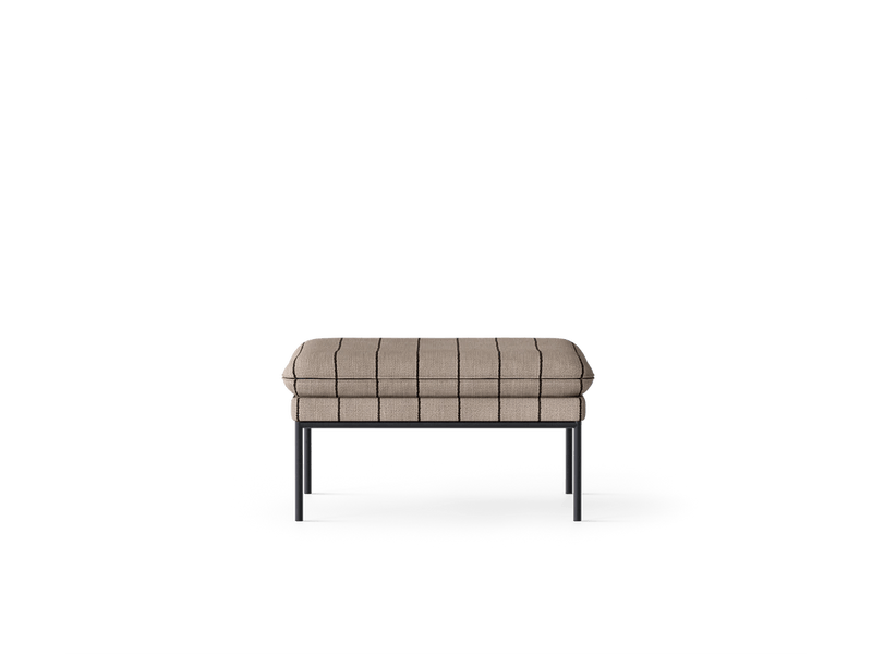 Turn Pouf - Ferm Living Stools + Benches + Ottomans - Cotton Linen - Natural - HORNE