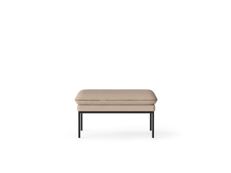 Turn Pouf - Ferm Living Stools + Benches + Ottomans - Cotton Linen - Natural - HORNE