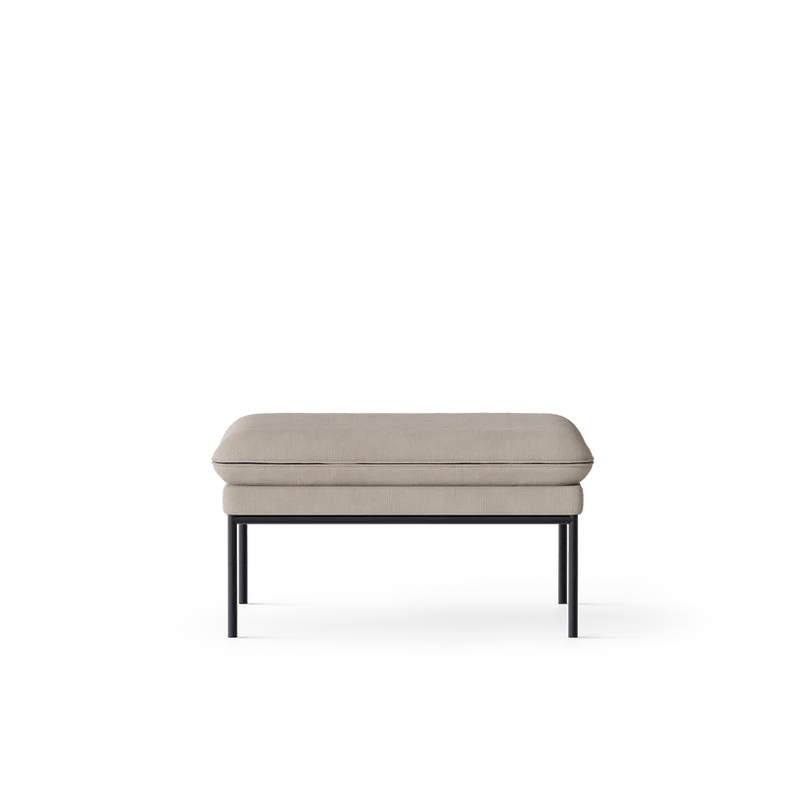 Turn Pouf - Ferm Living Stools + Benches + Ottomans - Cotton Linen - Natural - HORNE