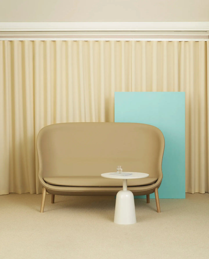 Turn Table Ø55 - Normann Copenhagen Side Tables - Turn Table Ø55 Marble - White - HORNE