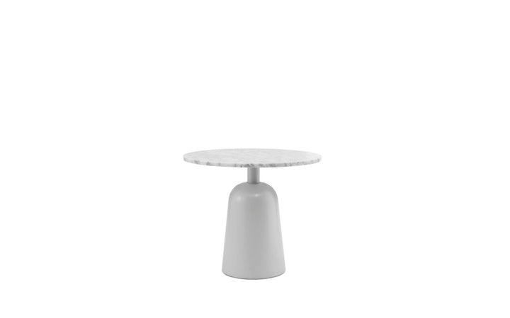 Turn Table Ø55 - Normann Copenhagen Side Tables - Turn Table Ø55 Marble - White - HORNE