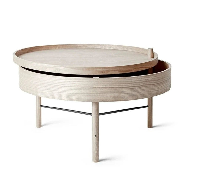 Turning Table - Audo Copenhagen - Tables + Desks - Oak & Black Chrome - HORNE