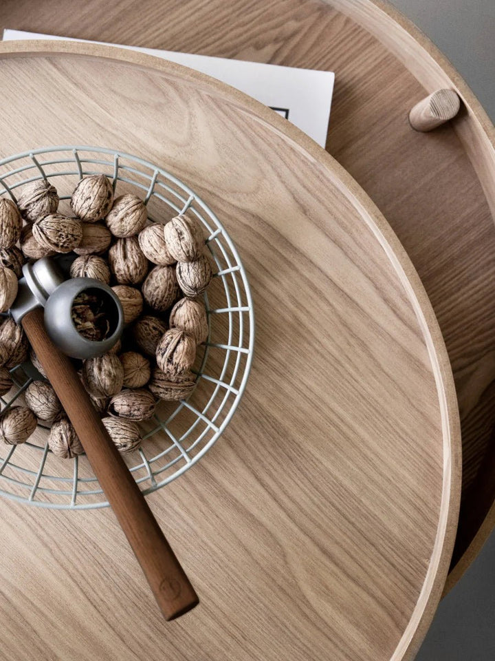 Turning Table - Audo Copenhagen - Tables + Desks - Oak & Black Chrome - HORNE