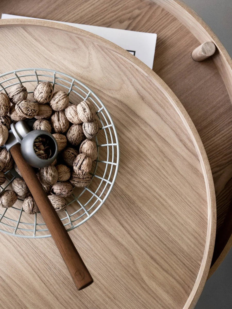 Turning Table - Audo Copenhagen - Tables + Desks - Oak & Black Chrome - HORNE