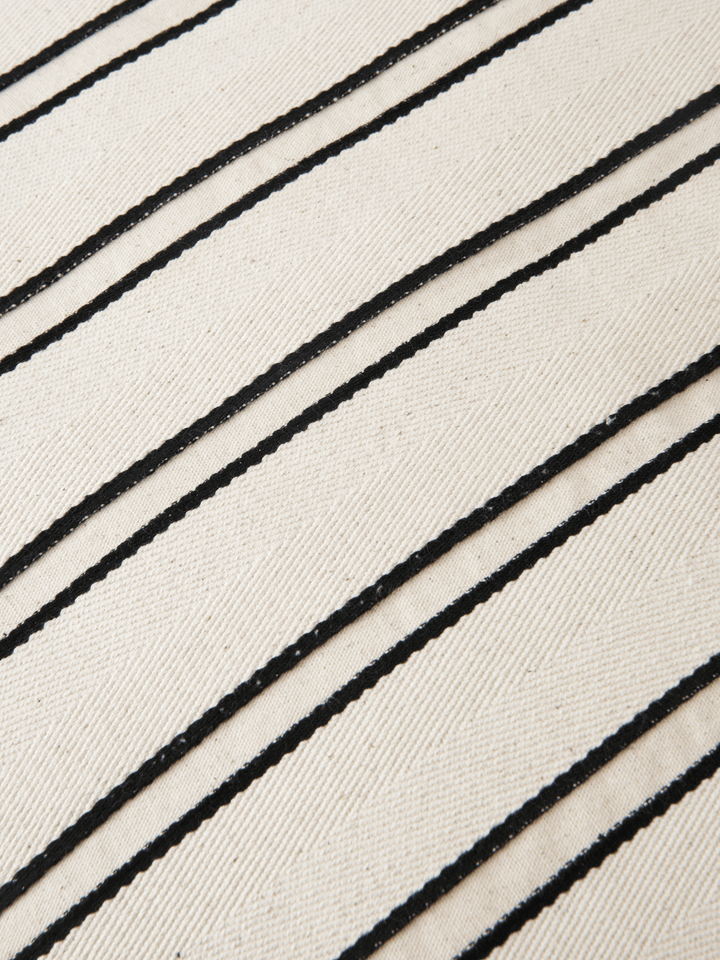 Twill Bolster Cushion - Ferm Living Chair & Sofa Cushions - Cashmere/Black - HORNE