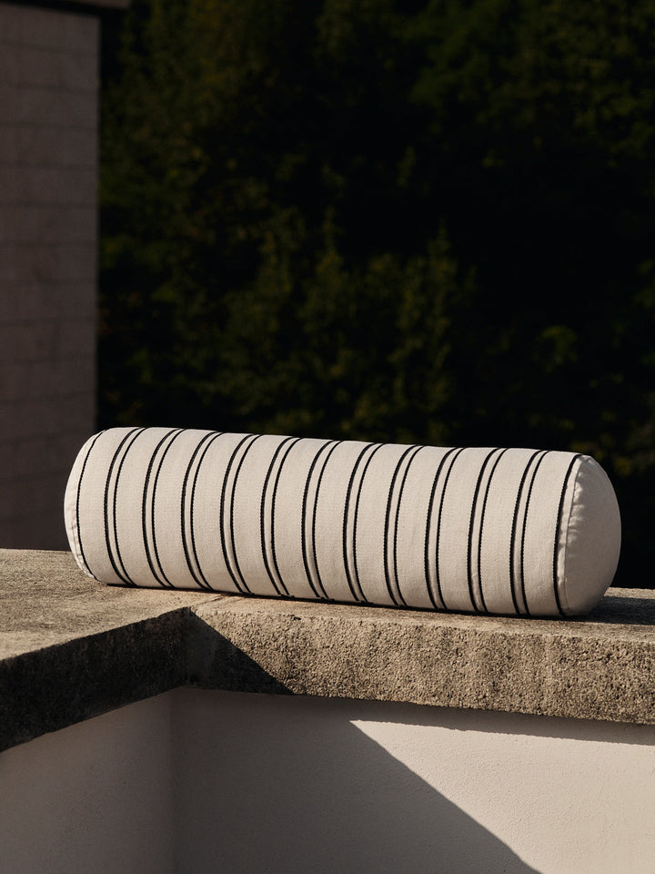 Twill Bolster Cushion - Ferm Living Chair & Sofa Cushions - Cashmere/Black - HORNE