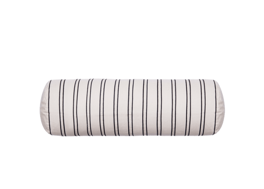 Twill Bolster Cushion - Ferm Living Chair & Sofa Cushions - Off - white/Black - HORNE