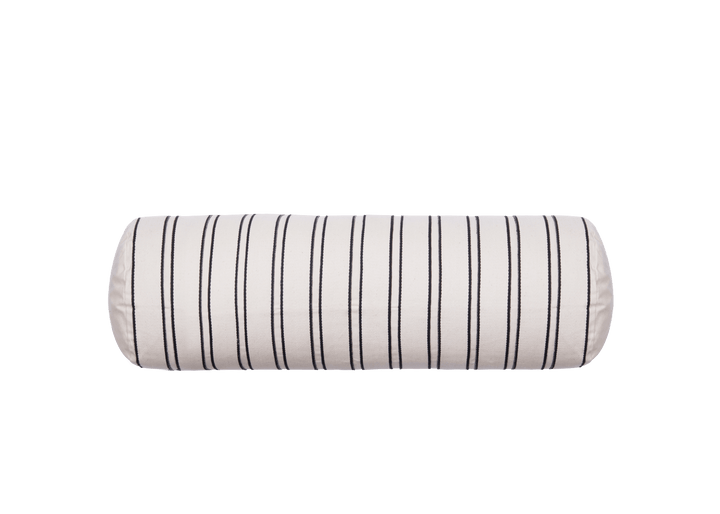 Twill Bolster Cushion - Ferm Living Chair & Sofa Cushions - Off - white/Black - HORNE