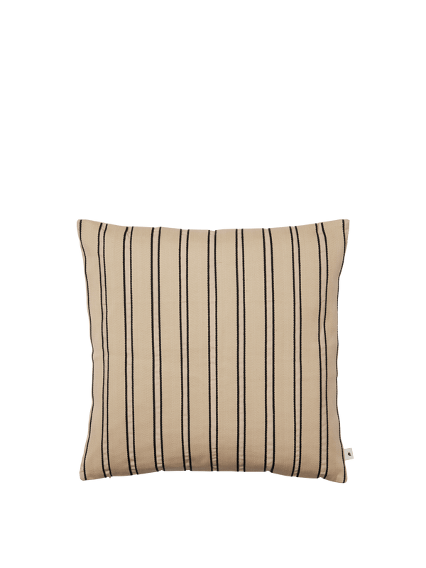 Twill Cushion - Ferm Living Bedding + Pillows - Cashmere/Black - HORNE
