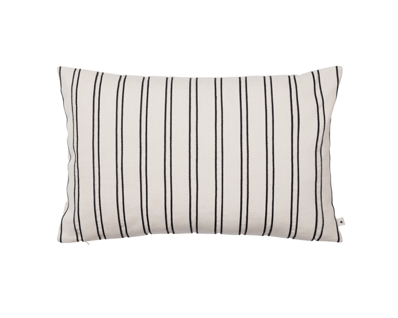Twill Cushion - Rectangular - Ferm Living Bedding + Pillows - Cashmere/Black - HORNE