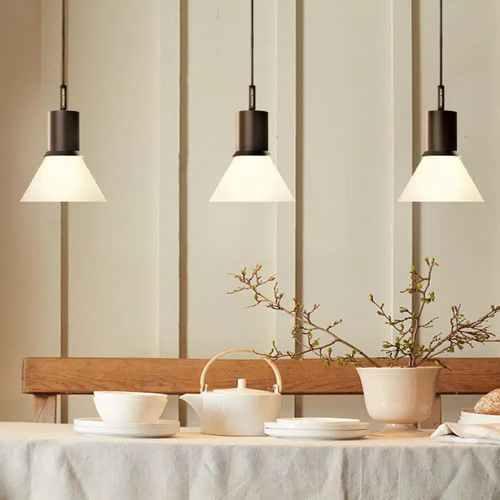 Type 80™ Pendant Matte Black - Opal Glass - Anglepoise Pendants - HORNE