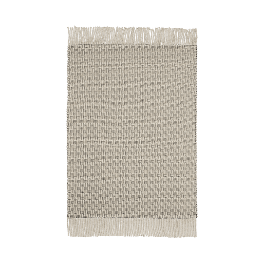 Udo Rug - 140 x 200 / Off-white/Black - Ferm Living